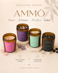 Kit Velas Energía AMMO · Amor, Fortuna, Purifica y Salud | 1520G