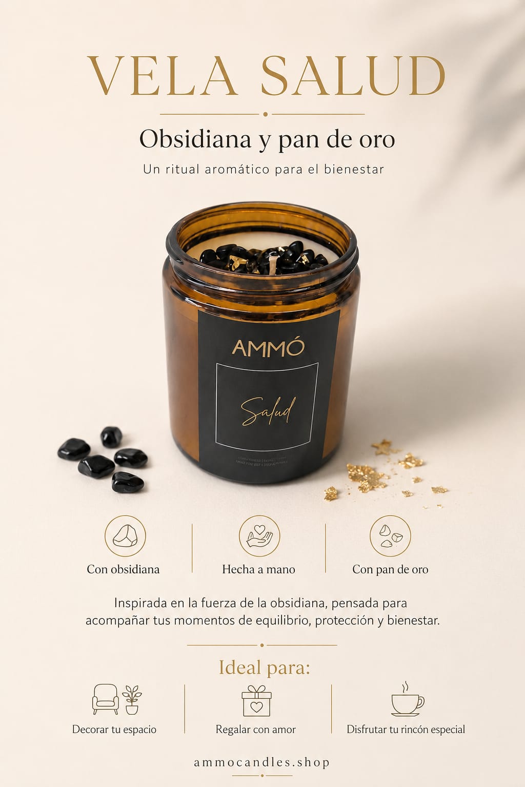VELA SALUD OBSIDIANA| 380g