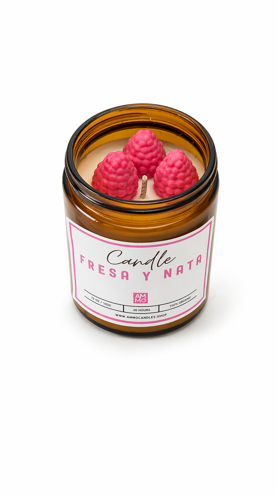 Vela aroma FRESA Y NATA