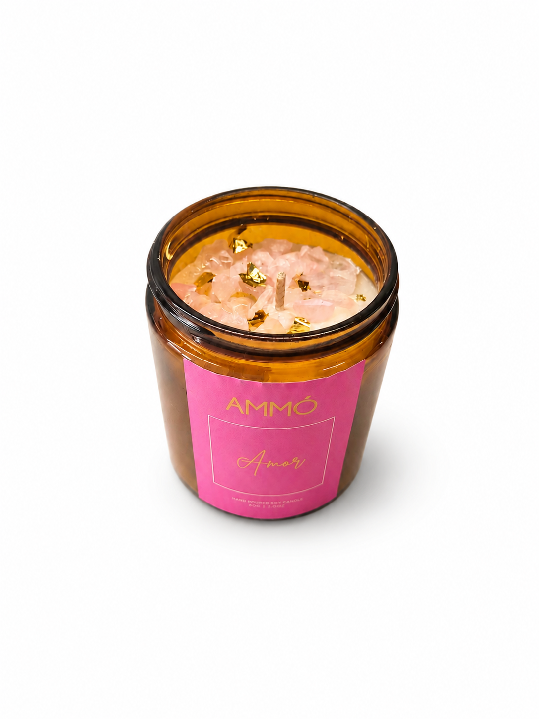 VELA AMOR cuarzo ROSA | 380g