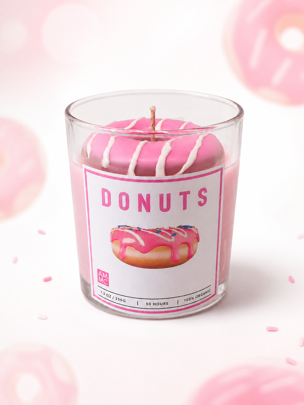 Vela DONUTS  fresa y nata | 250g