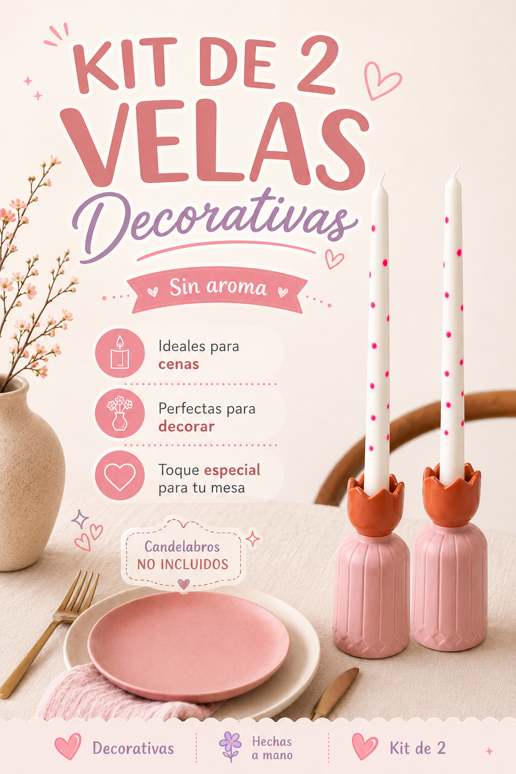 KIT VELAS DECORATIVAS / 100g