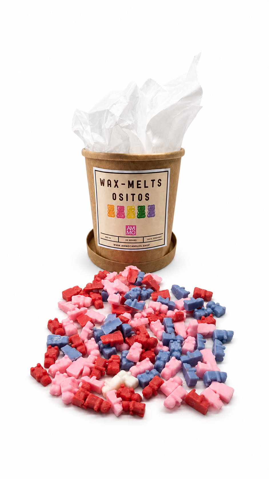 WAX MELTS ositos fresa y nata | 100g