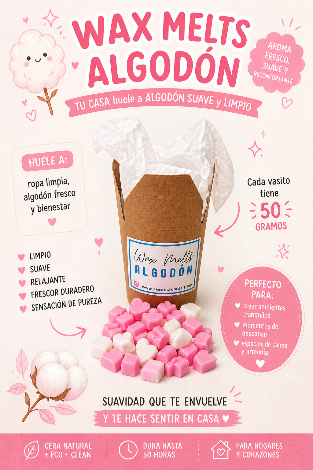 WAX MELTS Algodón | 50g