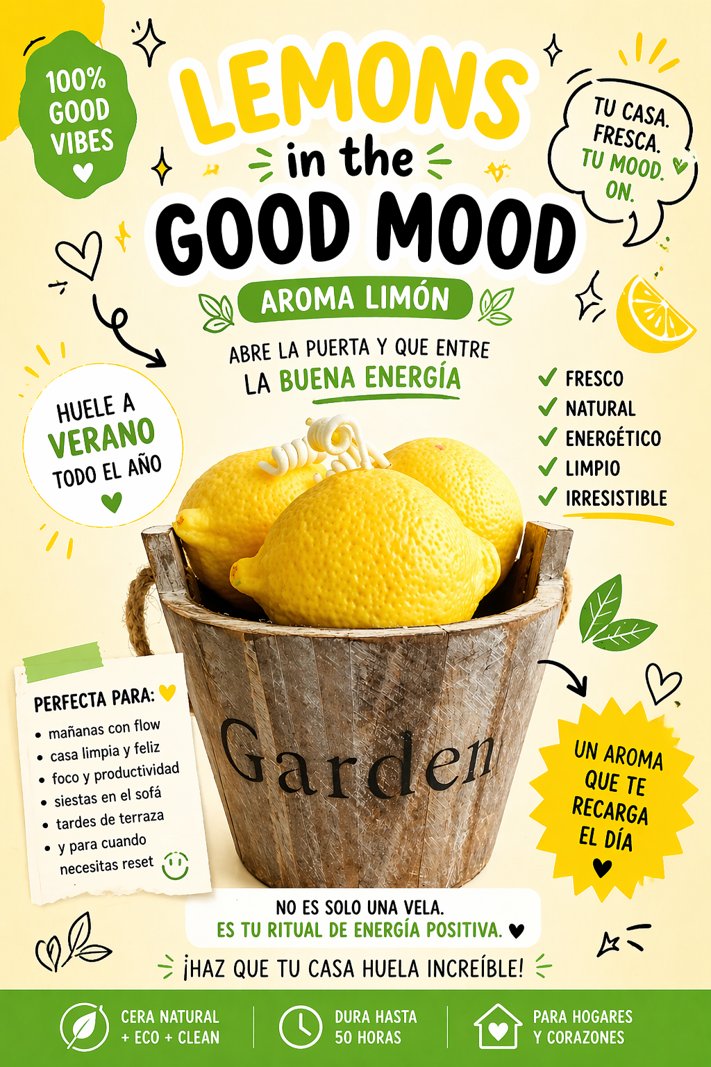 Cesta vela LIMONES | 300g